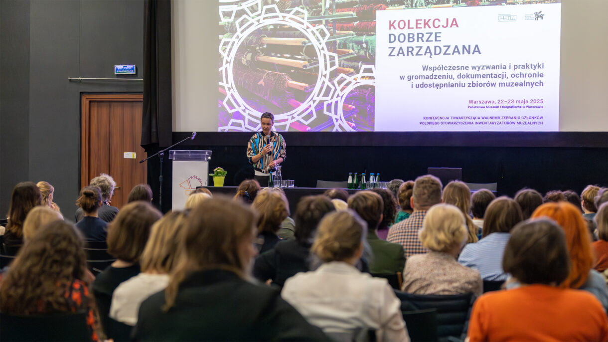 konferencja towarzysząca Walnego Zebraniu Członków PSIM pt. „Kolekcja dobrze zarządzana. Współczesne wyzwania i praktyki w gromadzeniu, dokumentacji, ochronie i udostępnianiu zbiorów muzealnych”, Autor zdjęć: ©Przemysław Walczak / Państwowe Muzeum Etnograficzne